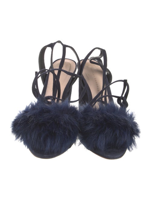 Loeffler Randall Suede Floral Print Sandals