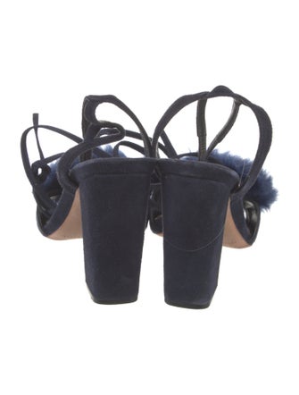 Loeffler Randall Suede Floral Print Sandals