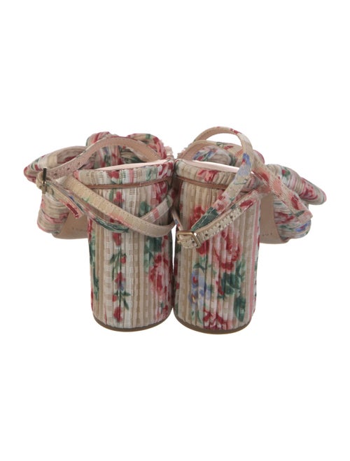 Loeffler Randall Floral Print Pleated Accents Sandals
