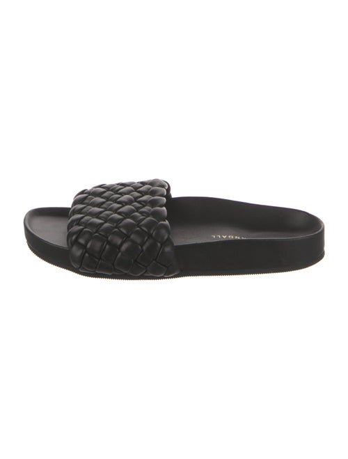 Loeffler Randall Leather Braided Accents Slides