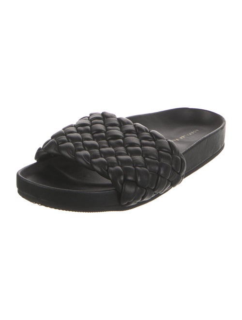 Loeffler Randall Leather Braided Accents Slides