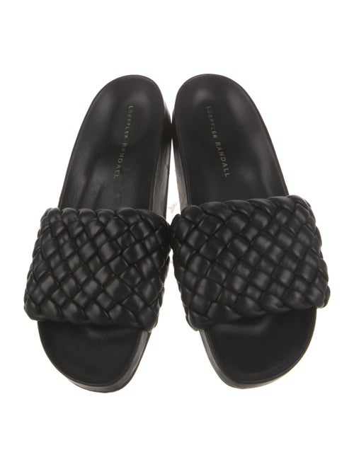 Loeffler Randall Leather Braided Accents Slides