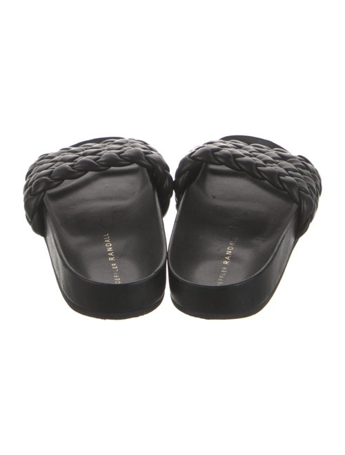 Loeffler Randall Leather Braided Accents Slides