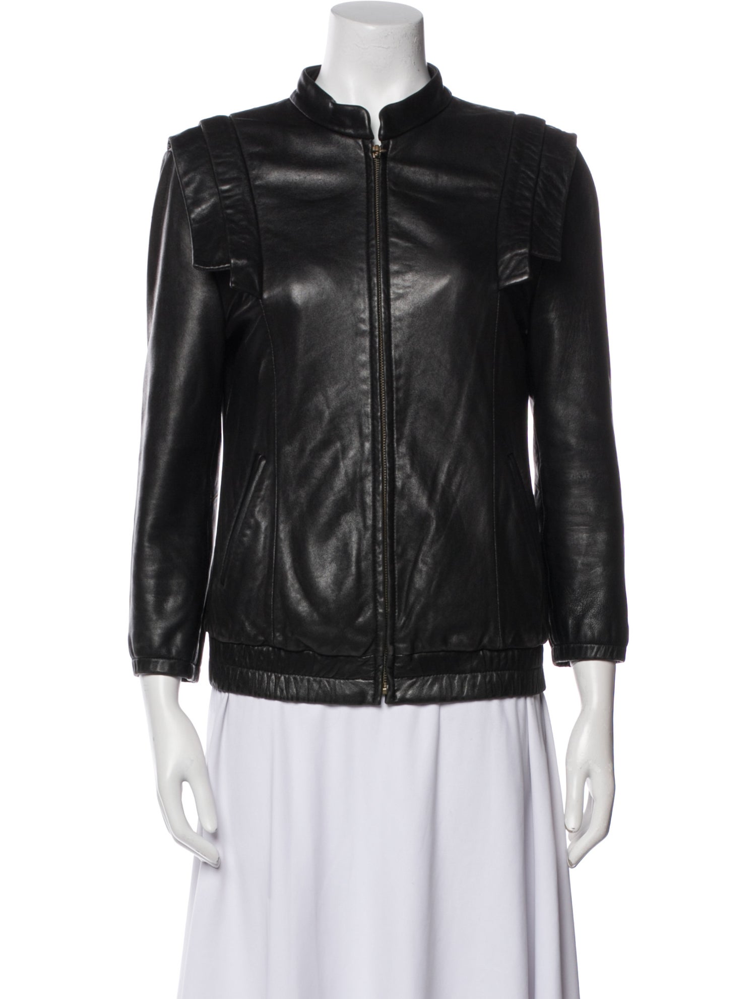 Loeffler Randall Leather Biker Jacket