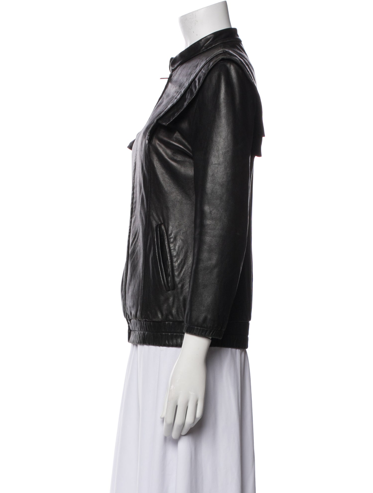 Loeffler Randall Leather Biker Jacket