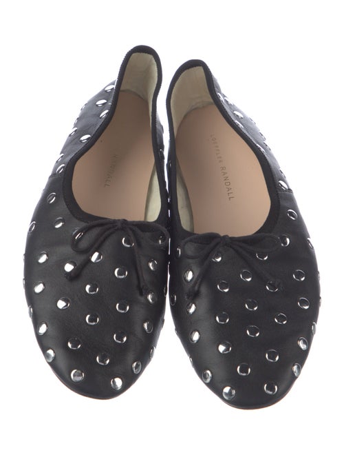Loeffler Randall Leather Studded Accents Ballet Flats