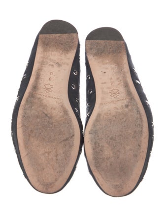 Loeffler Randall Leather Studded Accents Ballet Flats