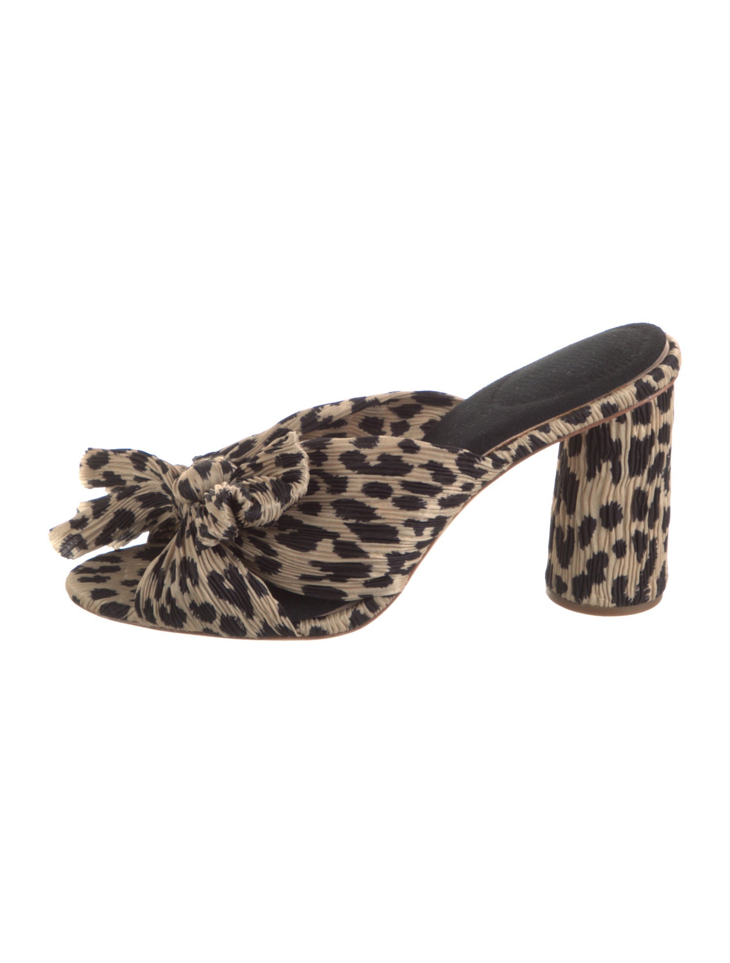 Loeffler Randall Animal Print Bow Accents Slides