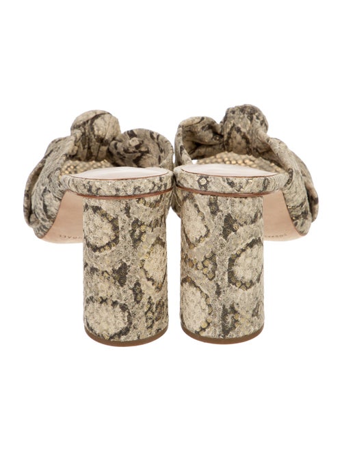 Loeffler Randall Embossed Leather Animal Print Slides