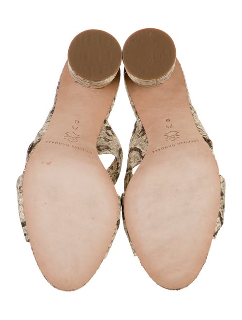 Loeffler Randall Embossed Leather Animal Print Slides