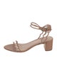 Loeffler Randall Leather Scalloped Accent Sandals