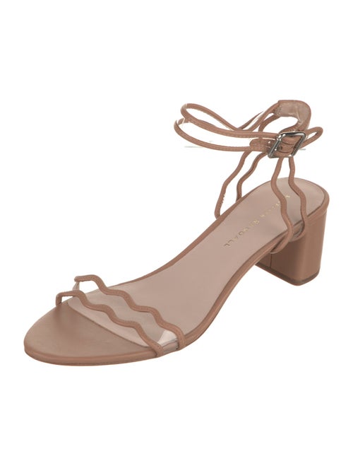 Loeffler Randall Leather Scalloped Accent Sandals