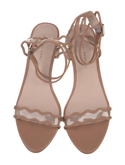 Loeffler Randall Leather Scalloped Accent Sandals