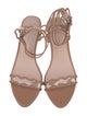 Loeffler Randall Leather Scalloped Accent Sandals