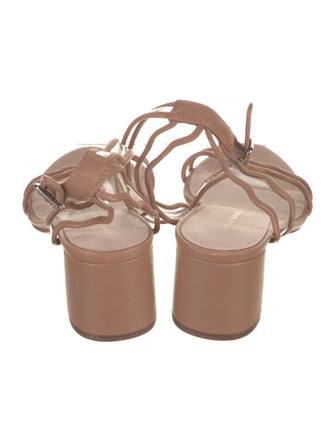 Loeffler Randall Leather Scalloped Accent Sandals