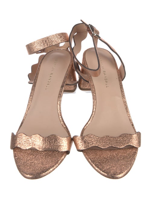 Loeffler Randall Leather Scalloped Accent Sandals