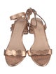 Loeffler Randall Leather Scalloped Accent Sandals