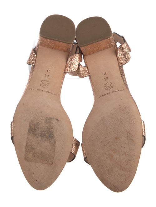 Loeffler Randall Leather Scalloped Accent Sandals