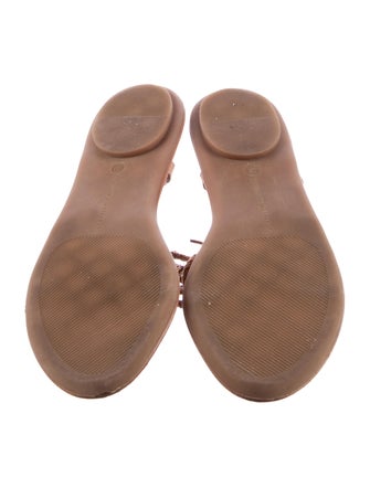 Loeffler Randall Leather Crystal Embellishments Slides