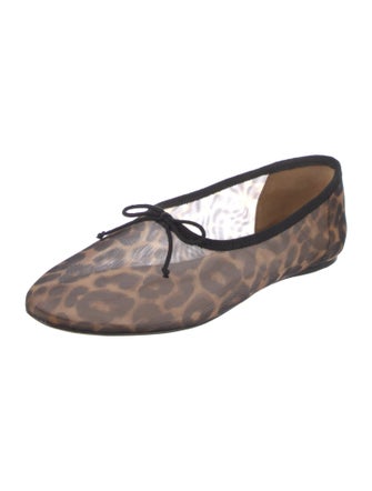 Loeffler Randall Mesh Animal Print Ballet Flats