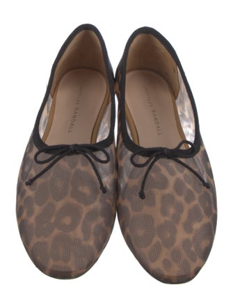Loeffler Randall Mesh Animal Print Ballet Flats