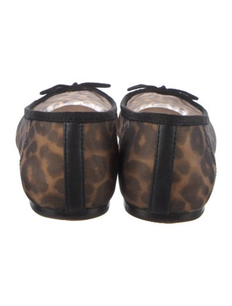 Loeffler Randall Mesh Animal Print Ballet Flats