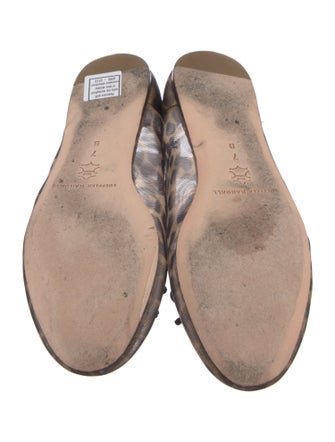 Loeffler Randall Mesh Animal Print Ballet Flats