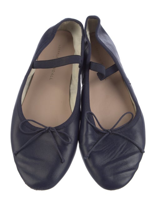 Loeffler Randall Leather Bow Accents Mary Jane Flats
