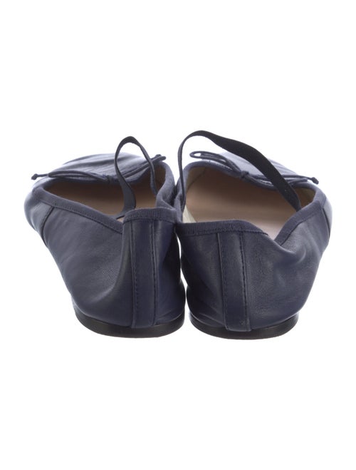 Loeffler Randall Leather Bow Accents Mary Jane Flats