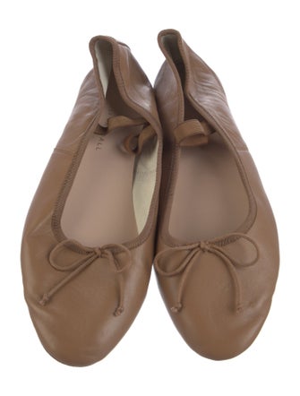 Loeffler Randall Leather Bow Accents Mary Jane Flats