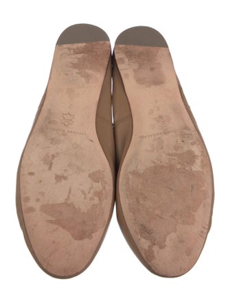 Loeffler Randall Leather Bow Accents Mary Jane Flats