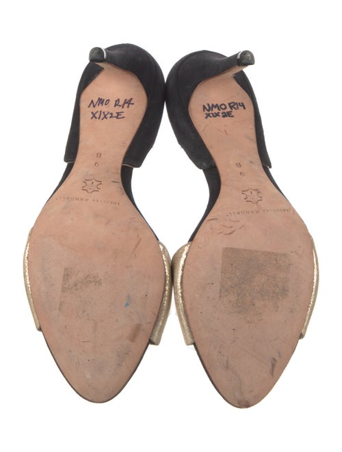 Loeffler Randall Suede Colorblock Pattern Sandals