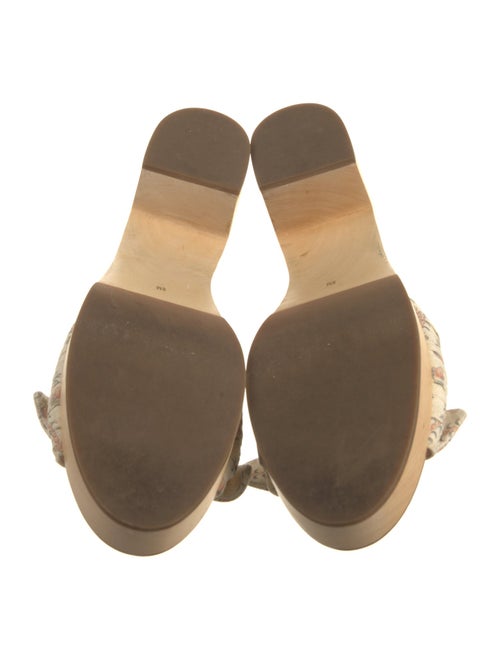 Loeffler Randall Floral Print Bow Accents Slides