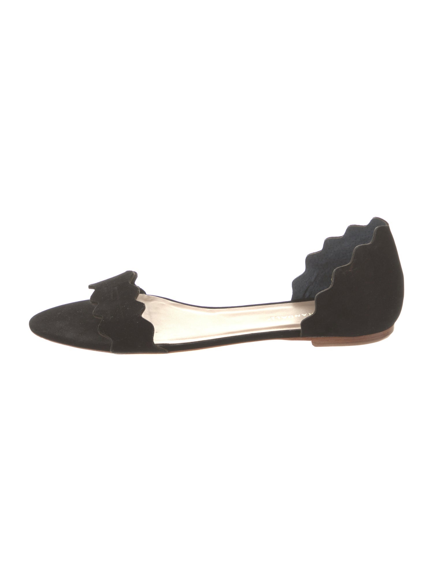 Loeffler Randall Suede Scalloped Accent Sandals