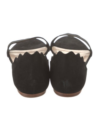 Loeffler Randall Suede Scalloped Accent Sandals