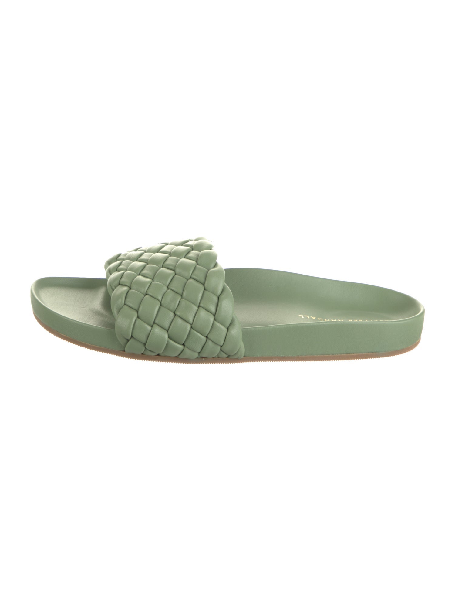 Loeffler Randall Leather Braided Accents Slides