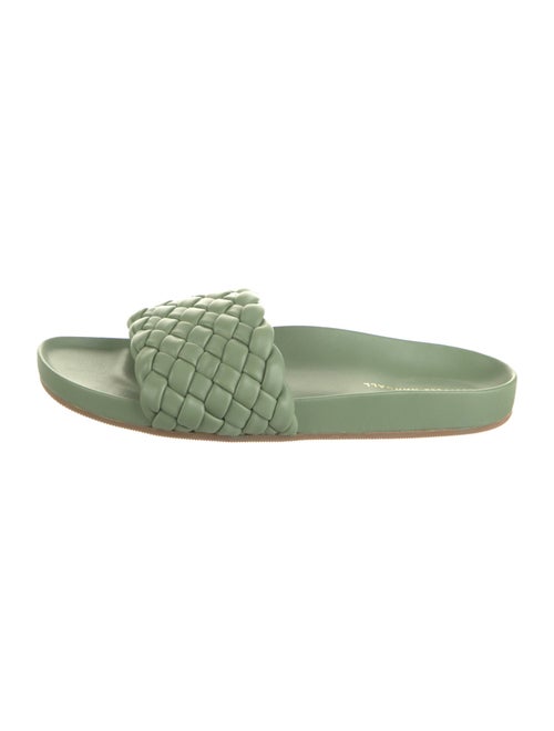 Loeffler Randall Leather Braided Accents Slides