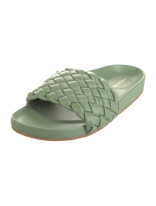 Loeffler Randall Leather Braided Accents Slides