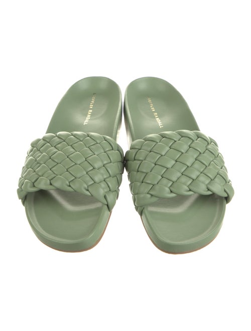 Loeffler Randall Leather Braided Accents Slides