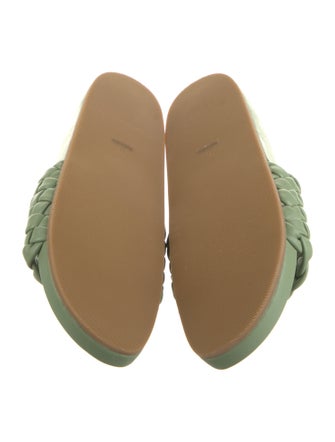 Loeffler Randall Leather Braided Accents Slides