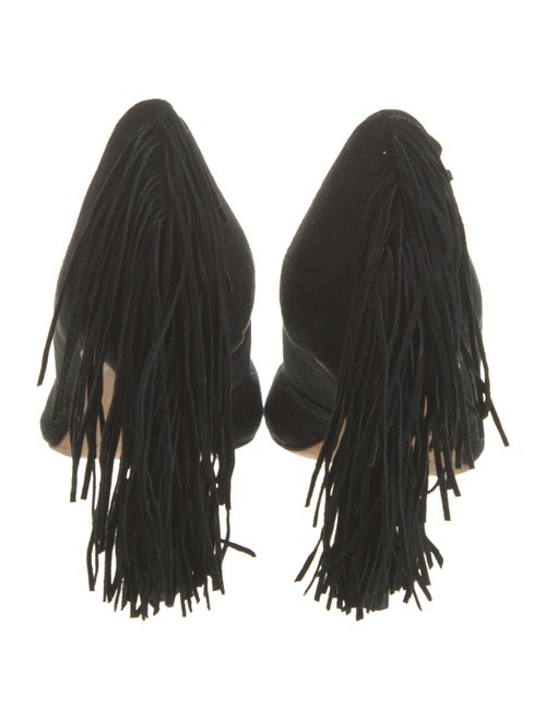 Loeffler Randall Suede Fringe Trim Accent Pumps