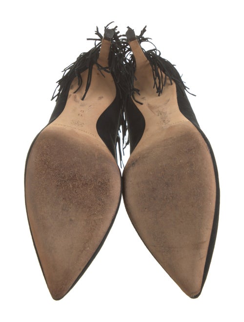 Loeffler Randall Suede Fringe Trim Accent Pumps