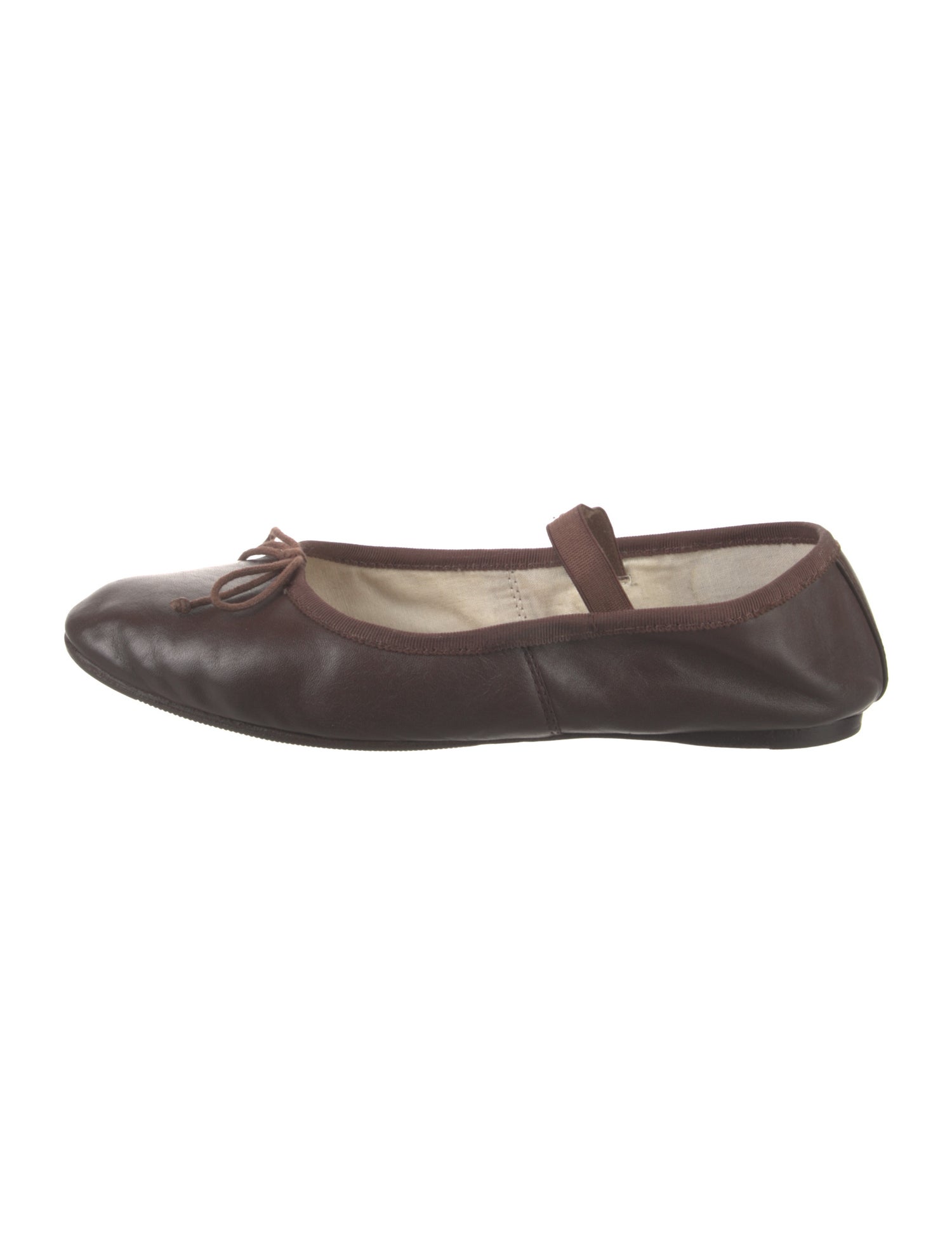 Loeffler Randall Leather Bow Accents Ballet Flats