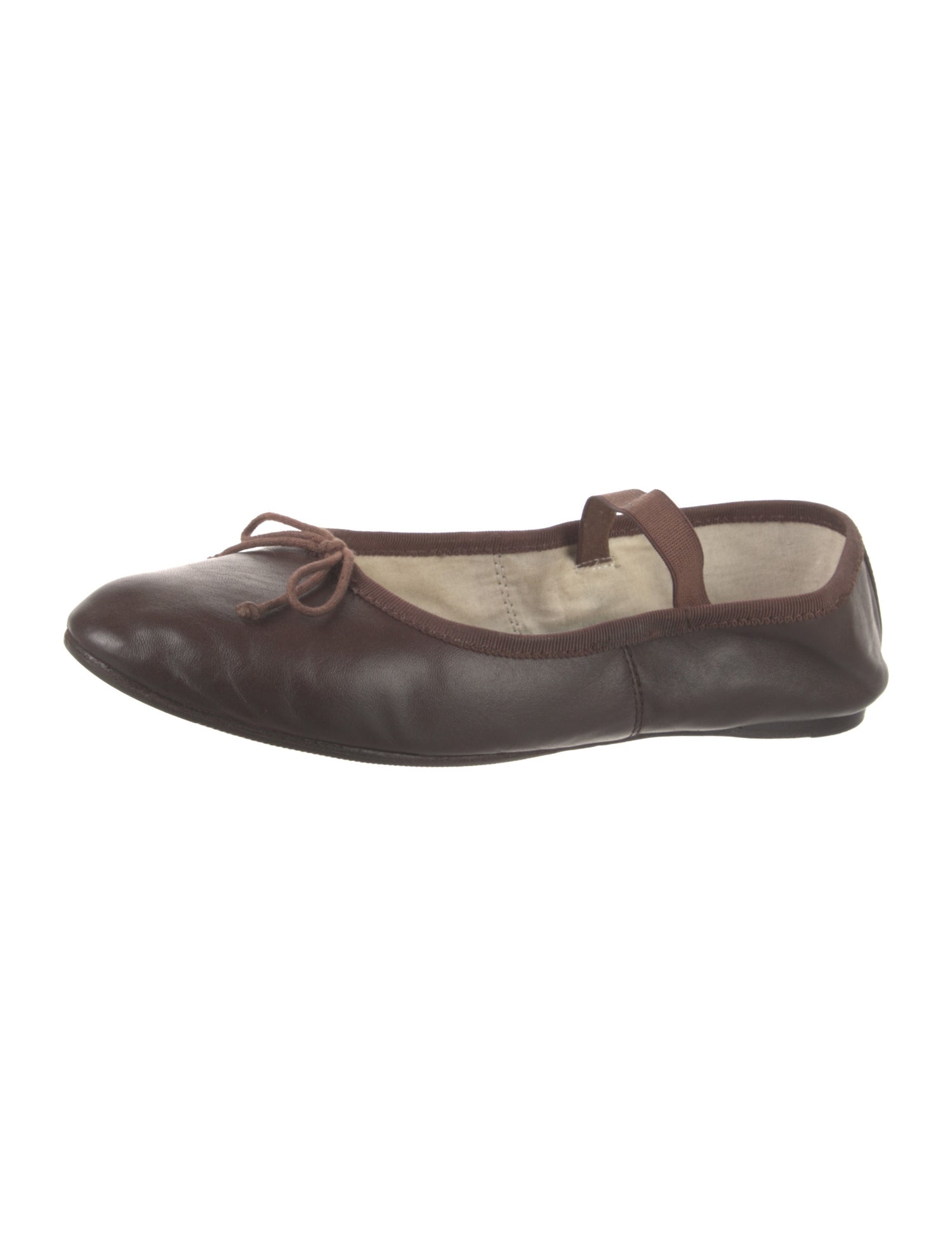 Loeffler Randall Leather Bow Accents Ballet Flats