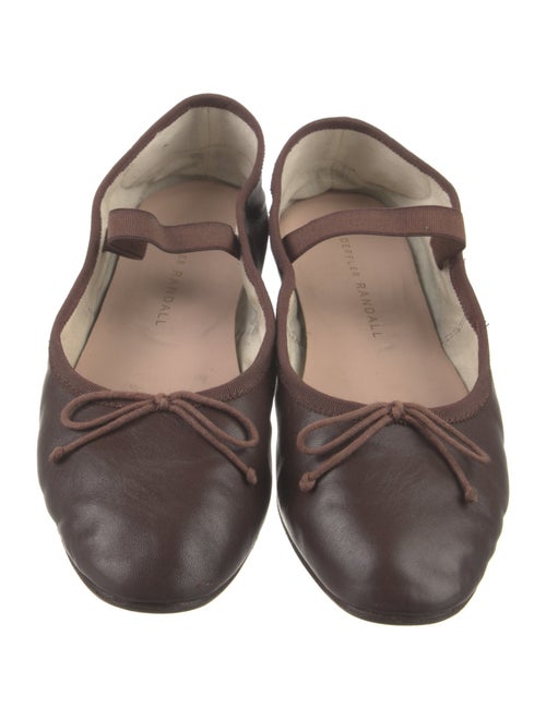 Loeffler Randall Leather Bow Accents Ballet Flats