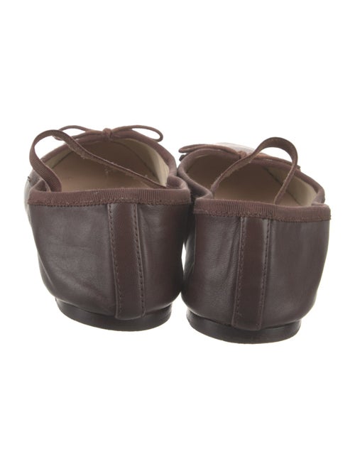 Loeffler Randall Leather Bow Accents Ballet Flats