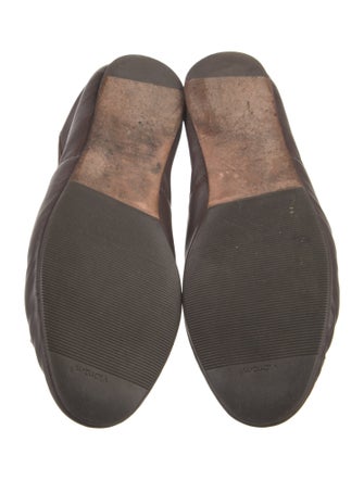 Loeffler Randall Leather Bow Accents Ballet Flats