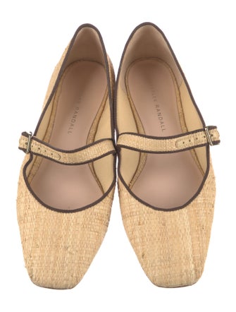 Loeffler Randall Raffia Mary Jane Flats