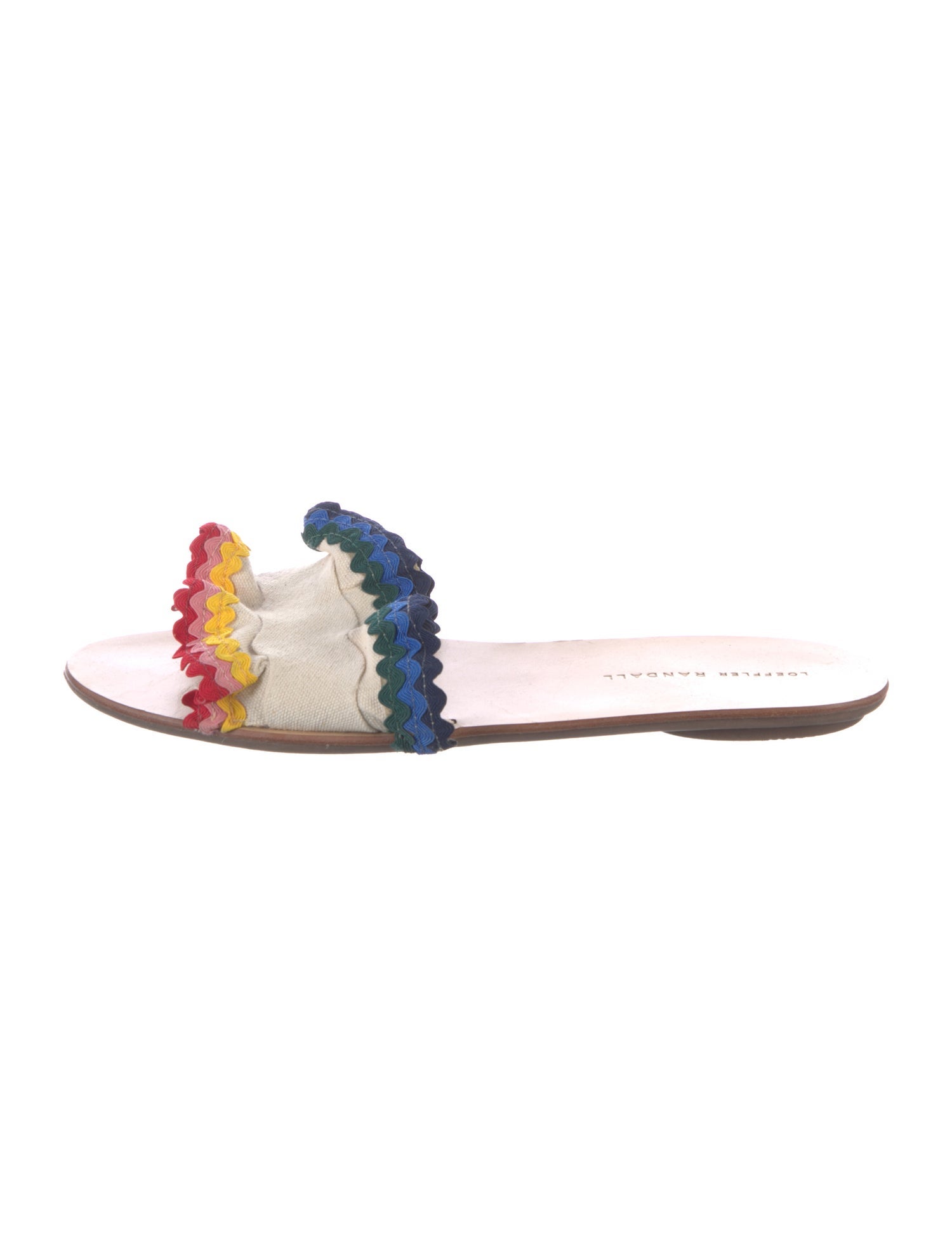 Loeffler Randall Canvas Colorblock Pattern Slides
