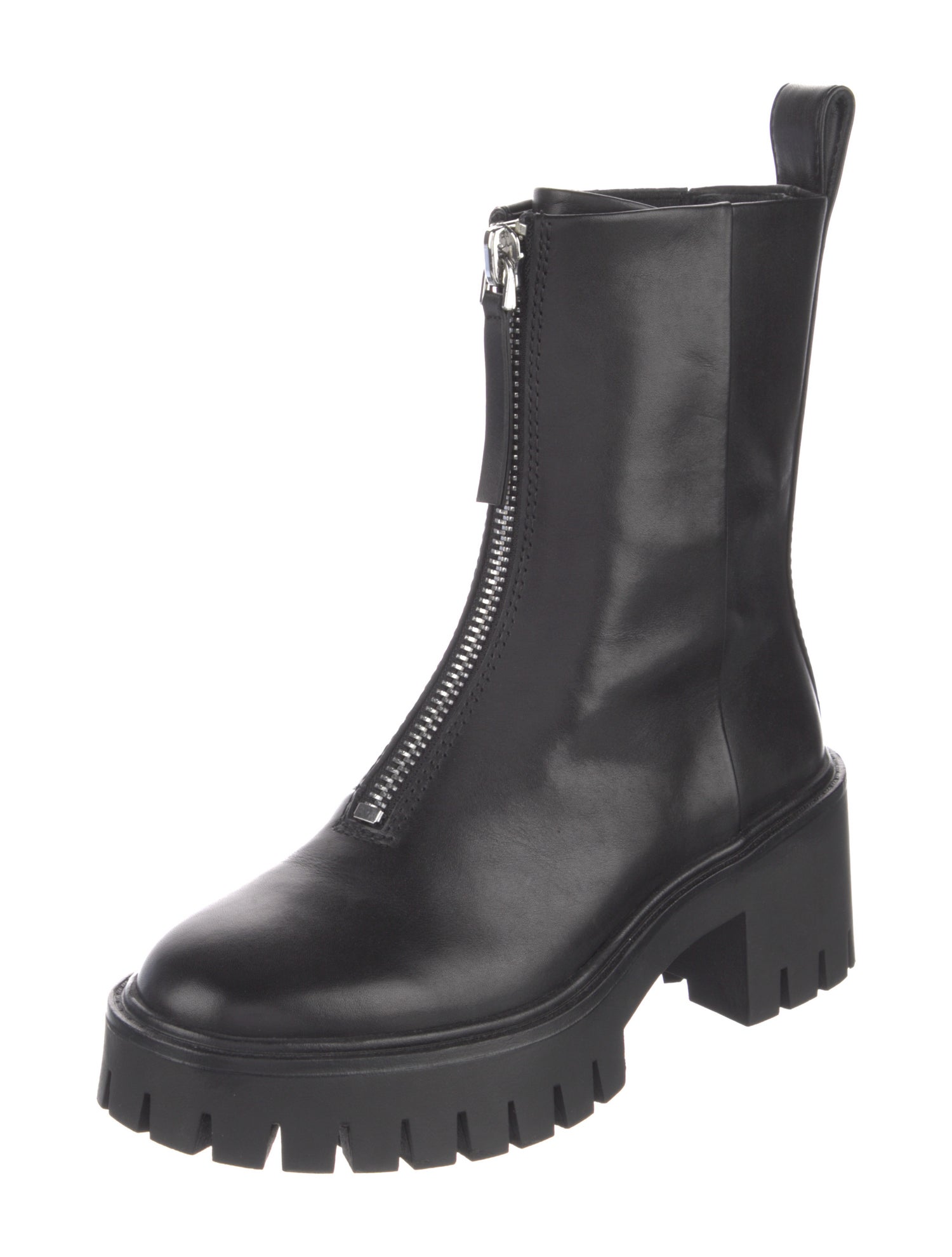 Loeffler Randall Leather Combat Boots